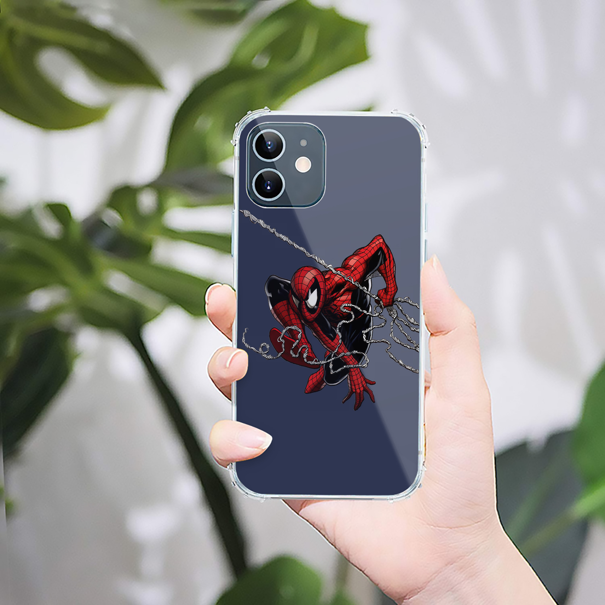 （画像用） Spider Man スパイダーマン 【iPhone 12シリーズ対応】透明スマホケース（クリアソフトケース）